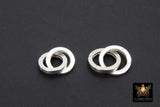 925 Sterling Silver Round Push Clasp, 14 mm 16 mm Silver Round Shaped # 2281, 2 Size Clip Connectors