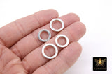 925 Sterling Silver Round Clip Clasps, 14 mm or 16 mm, Large Round Carabiner