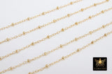 14 K Gold Filled Satellite Chains, 2.3 mm Fancy Cable with 2.1 mm beads CH# 737, 14 20 Unfinished By Foot