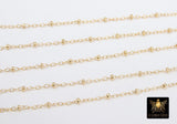 14 K Gold Filled Satellite Chains, 2.3 mm Fancy Cable with 2.1 mm beads CH# 737, 14 20 Unfinished By Foot