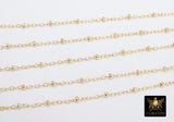 14 K Gold Filled Satellite Chains, 2.3 mm Fancy Cable with 2.1 mm beads CH# 737, 14 20 Unfinished By Foot