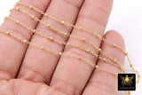 14 K Gold Filled Satellite Chains, 2.3 mm Fancy Cable with 2.1 mm beads CH# 737, 14 20 Unfinished By Foot