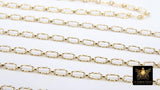 14 K Gold Filled Paper Clip Chains, 14 20 Nugget Long and Short Chain CH# 708, Paperclip and Rolo