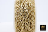 14 K Gold Filled Paper Clip Chains, 14 20 Elongated Nugget Sequin Chain CH #709, Unfinished Dapped Rectangle and Rolo