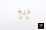 14 K Gold Filled Star Charms, 14 20 Jewelry, 8 mm Constellation Dangle Charms # 2290
