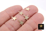 14 K Gold Filled Star Charms, 14 20 Jewelry, 8 mm Constellation Dangle Charms #2290