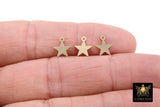 14 K Gold Filled Star Charms, 14 20 Jewelry, 8 mm Constellation Dangle Charms # 2290