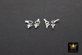 925 Sterling Silver Crimp End Caps, Dainty Chain Necklace Crimps # 2291, 4 or 5 mm Ring and 1.2 or 1.5 mm ID Hole