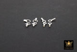 925 Sterling Silver Crimp End Caps, Dainty Chain Necklace Crimps # 2291, 4 or 5 mm Ring and 1.2 or 1.5 mm ID Hole