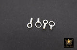 925 Sterling Silver Crimp End Caps, Dainty Chain Necklace Crimps # 2291, 4 or 5 mm Ring and 1.2 or 1.5 mm ID Hole
