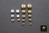 925 Sterling Silver Beads, Smooth Seamless Silver Round Beads # 769, High Quality 2