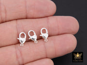 925 Sterling Silver Heart Lobster Clasp, 12 mm Lobster Claw #2305, 925 Love Clasp