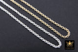 14 K Gold Filled Double Rolo Chains, 2 mm 925 Sterling Silver CH# 766, 1.6 mm Thick Unfinished CH# 865