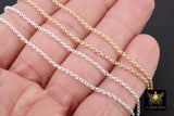 14 K Gold Filled Double Rolo Chains, 2 mm 925 Sterling Silver CH #766, 1.6 mm Thick  Unfinished CH #865