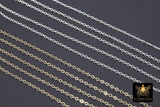 925 Sterling Sliver Dainty Cable Chains, 1.8 mm Genuine USA 14 K Gold Filled CH# 835, Round Delicate Chain CH# 727