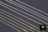 925 Sterling Sliver Dainty Cable Chains, 1.8 mm Genuine USA 14 K Gold Filled CH #835, Round Delicate Chain CH #727