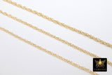 925 Sterling Silver Rope Jewelry Chains, 14 K Gold Filled Large Rope Chain CH # 713, USA Gold 2.4 mm 2.1 mm 1.8 mm