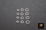 925 Sterling Silver Jump Rings, Open Snap Close Rings, 4 mm 5 mm or 6 mm