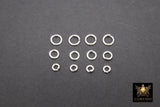 925 Sterling Silver Jump Rings, Open Snap Close Rings # 3301, 4 mm 5 mm or 6 mm