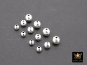 925 Sterling Silver Beads,  Smooth Seamless Silver Round Beads # 769, High Quality 2