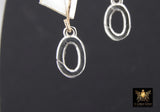 925 Sterling Silver Oval Push Clasp, 10 mm Silver Spring Oval Shaped # 2295, 2 Styles Clip Connector