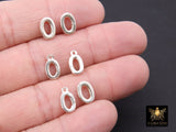 925 Sterling Silver Oval Push Clasp, 10 mm Silver Spring Oval Shaped #2295, 2 Styles Clip Connector