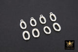 925 Sterling Silver Oval Push Clasp, 10 mm Silver Spring Oval Shaped #2295, 2 Styles Clip Connector