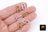 925 Sterling Silver Textured Oval Push Clasp, 17 mm Gold Spring Clip #2272, Carabiner Clasp