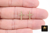 14 K Gold Filled Cross Charms, 16 mm Gold Filigree Textured Crosses, Pattern Textured 14 20 Religious Jewelry