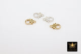 925 Sterling Silver Cross Lobster Clasp, 12 mm Gold Spring Clip # 2289, Stamped 925 Religious Clasp