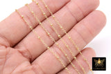 14 K Gold Filled Satellite Chains, 2.3 mm Fancy Cable with 2.1 mm beads CH# 737, 14 20 Unfinished By Foot