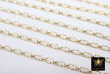 14 K Gold Filled Paper Clip Chains, 14 20 Nugget Long and Short Chain CH #708, Paperclip and Rolo