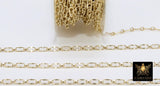 14 K Gold Filled Paper Clip Chains, 14 20 Elongated Nugget Sequin Chain CH# 709, Unfinished Dapped Rectangle and Rolo
