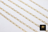 14 K Gold Filled Paper Clip Chain, 14 20 Nugget Rectangle CH# 707, Long and Short Chain