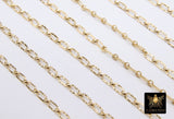 14 K Gold Filled Paper Clip Chain, 14 20 Nugget Rectangle CH #707, Long and Short Chain