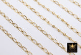 14 K Gold Filled Paper Clip Chain, 14 20 Nugget Rectangle CH# 707, Long and Short Chain