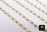 14 K Gold Filled Paper Clip Chain, 14 20 Nugget Rectangle CH #707, Long and Short Chain