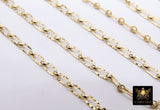 14 K Gold Filled Paper Clip Chain, 14 20 Nugget Rectangle CH #707, Long and Short Chain