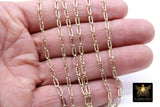 14 K Gold Filled Paper Clip Chain, 14 20 Nugget Rectangle CH# 707, Long and Short Chain