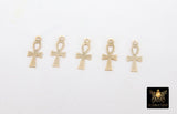 14 K Gold Filled Cross Charms, Gold Dainty Small Crosses #2298, 4.7 x 11 mm Cross