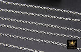 925 Sterling Silver Ladder Jewelry Chains CH# 808, 5.2 mm Ladder Chain, Unfinished Rolo Chains