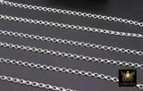 925 Sterling Silver Ladder Jewelry Chains CH #808, 5.2 mm Ladder Chain, Unfinished Rolo Chains