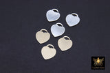 925 Sterling Silver Heart Charm, 14 mm 14 K Gold Filled Flat Lock Style Heart # 2334, 14 20 Smooth Charms