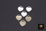 925 Sterling Silver Heart Charm, 14 mm 14 K Gold Filled Flat Lock Style Heart # 2334, 14 20 Smooth Charms