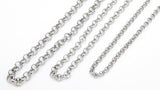 Stainless Steel ROLO Chain, 7 mm Silver Chains CH# 208, Large Unfinished Round Rolo