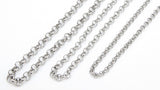 Stainless Steel ROLO Chain, 7 mm Silver Chains CH #208, Large Unfinished Round Rolo