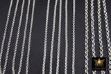 14 K Gold Filled Rolo Chains, 2 mm 2.2 mm 3.7 mm 925 Sterling Silver CH #764, Thick Unfinished