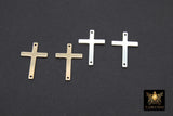 14 K Gold Filled Cross Connector, 925 Sterling Silver Cross Links #2345, 22 mm Rosary Necklace Center Charms