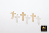 14 K Gold Filled Cross Connector, 925 Sterling Silver Cross Links # 2478, 9 x 16 mm Rosary Center Charms #2651