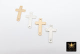 14 K Gold Filled Cross Connector, 925 Sterling Silver Cross Links #2478, 9 x 16 mm Rosary Center Charms #2651